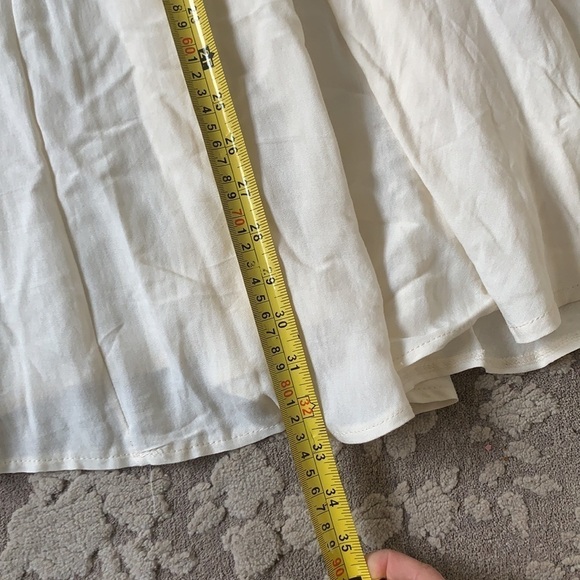 Mable pleated vintage Victorian style pockets small beige midi‎ classic hi waist - Picture 8 of 12